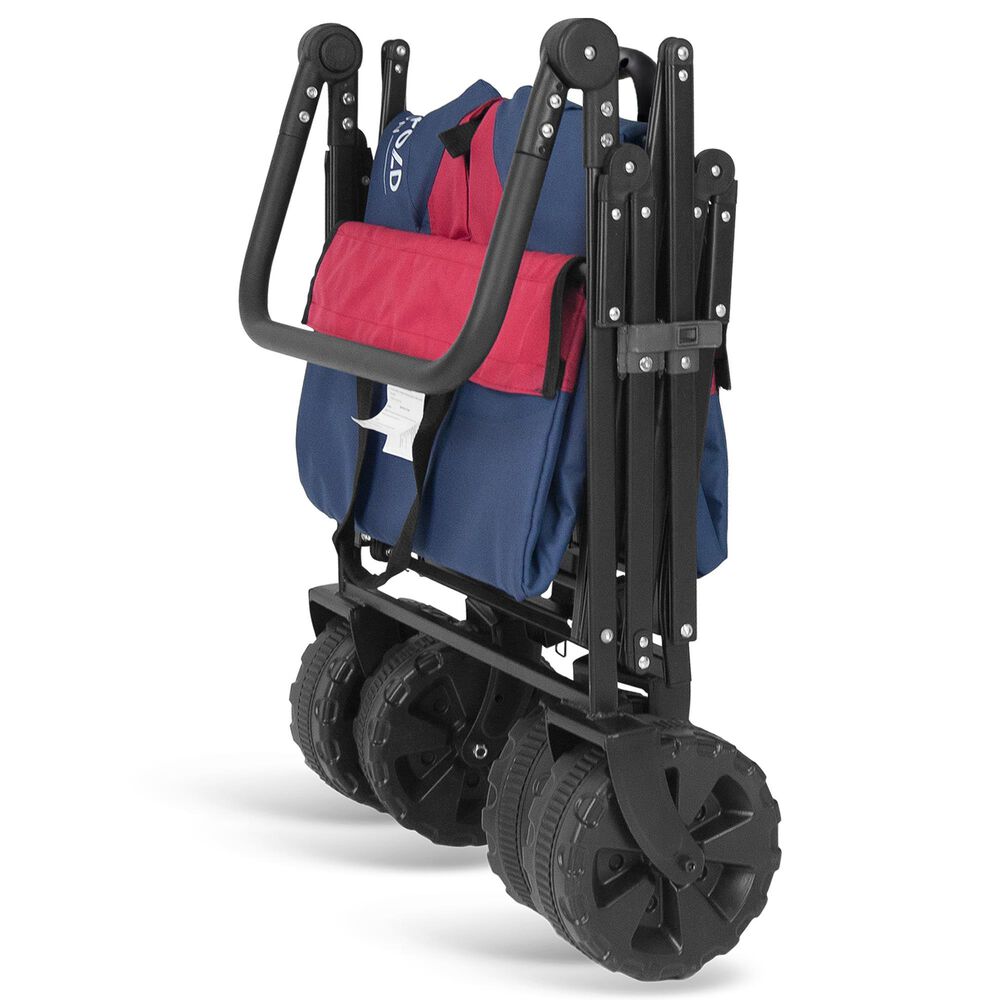 Wonderfold Utility Push and Pull Folding Wagon in Navy and Red, , large
