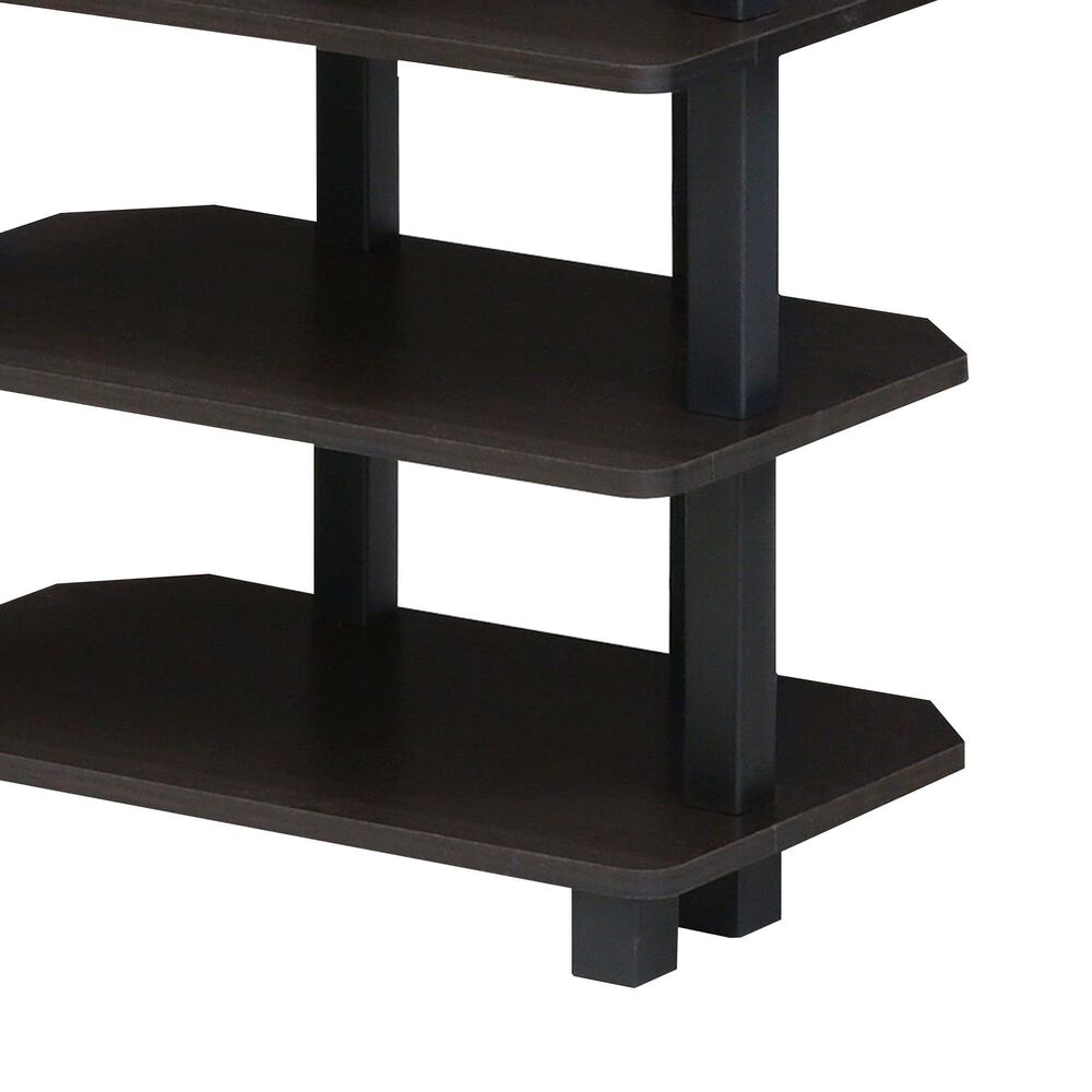 HOMLUX Turn-N-Tube 5-Tier Corner Open Storage Bookshelf in Espresso and Black, , large