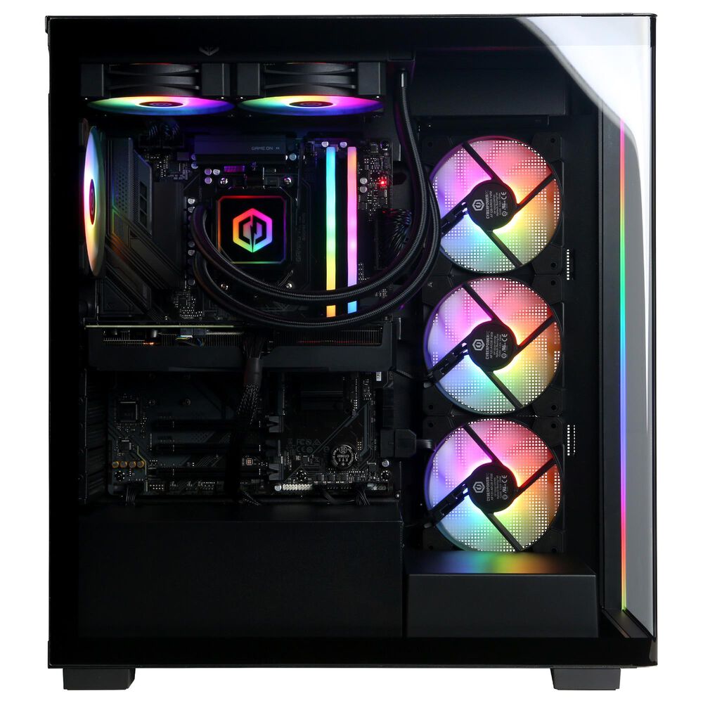 CyberPowerPC Gamer Supreme Gaming Desktop | AMD Ryzen 7 9700X - 32GB RAM - NVIDIA GeForce RTX 5070 Graphics - 2TB SSD in Black, , large