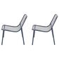 Hearth and Haven Kincaid Outdoor Stackable Mesh Chair in Navy (Set of 2), , large