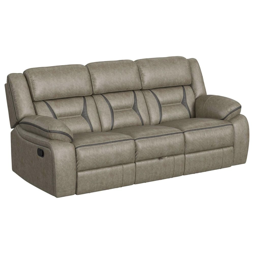 Mayberry Hill Engage Manual Reclining Sofa in Corral Gray, , large