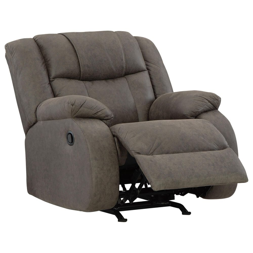 Ashley First Base Manual Recliner in Gunmetal, , large