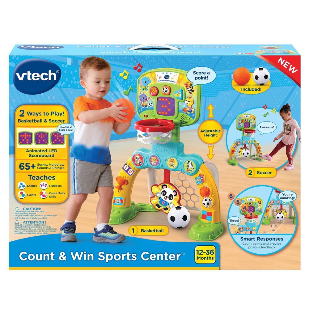 Vtech Count and Win Sports Center with Basketball and Soccer Ball, , large