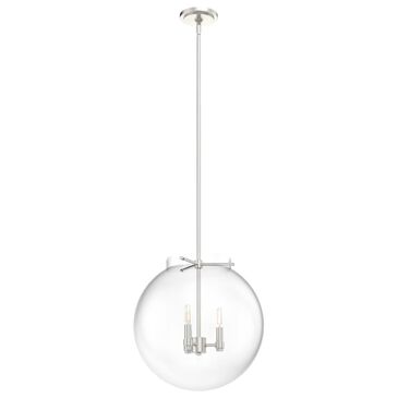 Hunter Sacha 3-Light Globe Pendant in Brushed Nickel, , large