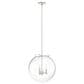 Hunter Sacha 3-Light Globe Pendant in Brushed Nickel, , large