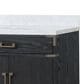 Lexora Home Laurel 84" Double Bathroom Vanity in Black Oak with White Carrara Marble Top and Rectangular Sinks, , large