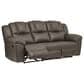 Ashley Lowilla Manual Reclining Sofa in Driftwood, , large