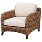 Baxton Studio Vevina Arm Chair with Natural Brown Seagrass in White, , large