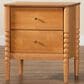 Baxton Studio Lucera 2-Drawer Bobbin Nightstand in Oak Brown, , large