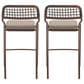 Zuo Modern Rio Patio Barstool in Brown (Set of 2), , large