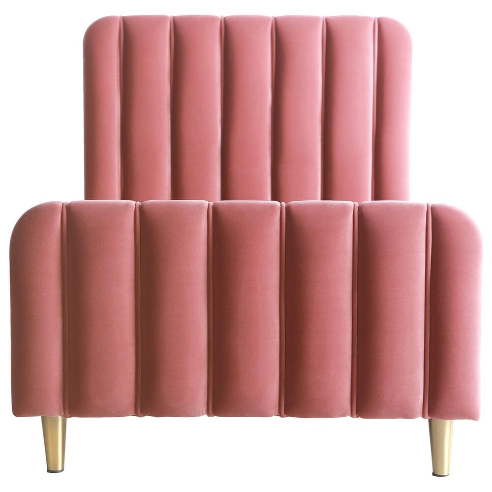 Baby Appleseed Gatsby Toddler Bed in Dusty Rose Velvet, , large