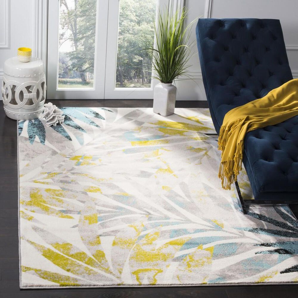 Safavieh Skyler SKY189G 5&#39;1&quot; x 7&#39;6&quot; Gray and Green Area Rug, , large