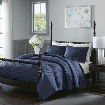 Goldstar Bedding Serene 3-Piece King Coverlet Set in Blue, , large