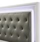 Crown Mark Lyssa King Upholstered Panel Bed with LED Lights in Frost, , large