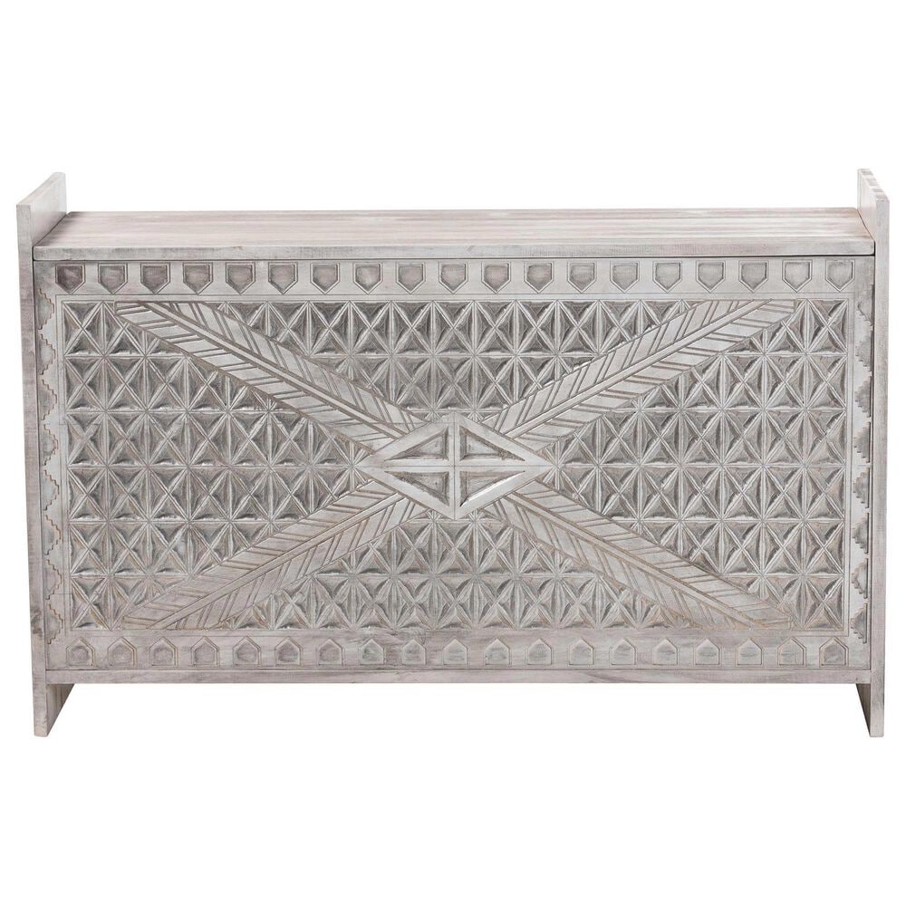 Baxton Studio Amado Storage Trunk in White Wash, , large