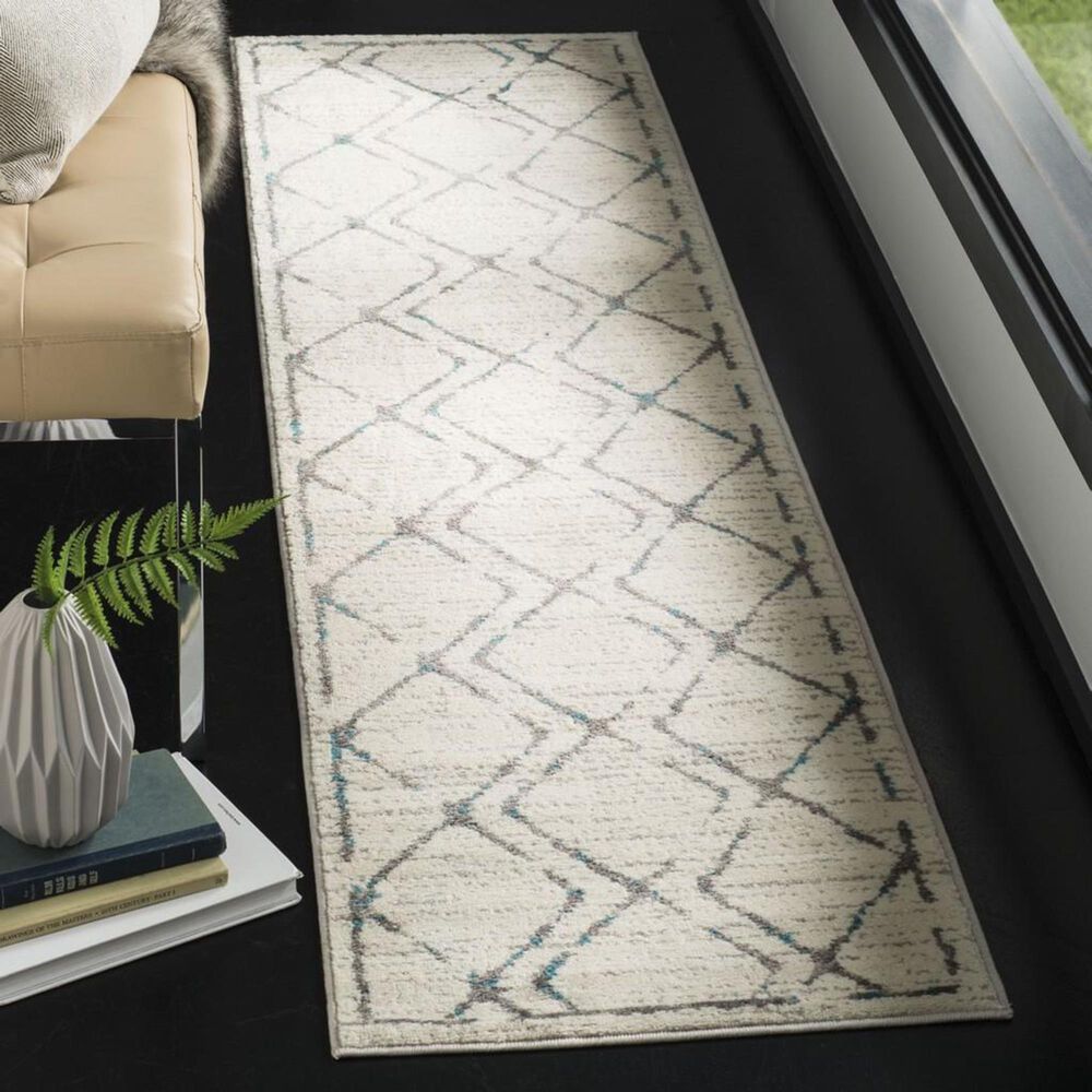 Safavieh Skyler SKY197D 2&#39; x 6&#39; Ivory and Blue Runner, , large