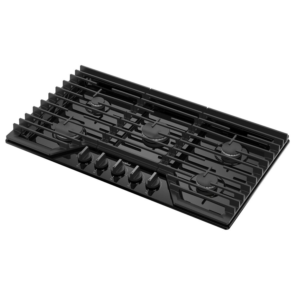 Whirlpool 36&quot; Gas Cooktop with 5 Burner in Black, , large