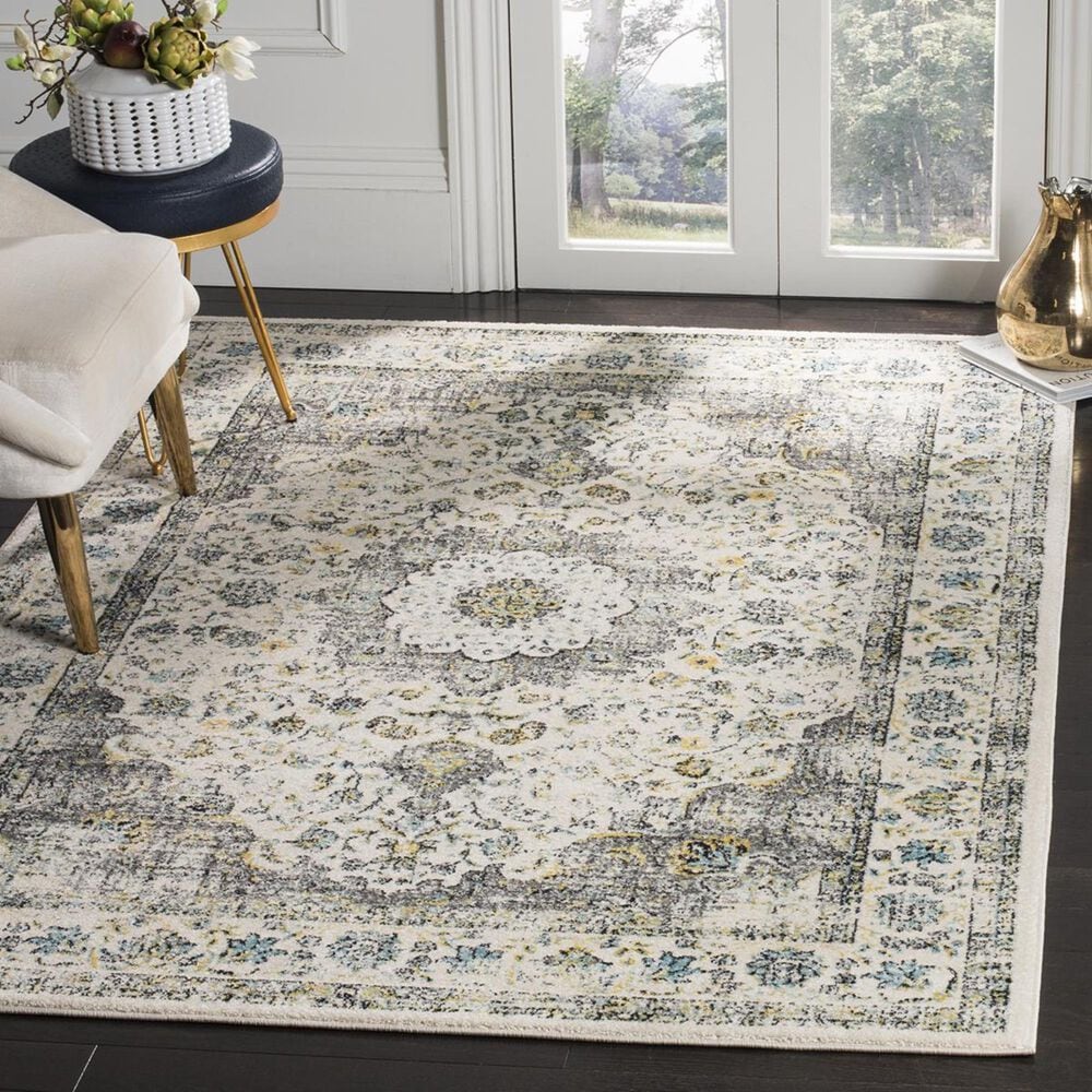 Safavieh Evoke EVK220B-3 3" x 5" Grey/Gold Area Rug, , large