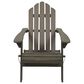 Hearth and Haven Hollywood Outdoor Foldable Adirondack Chair with Straight Armrests in Grey, , large