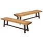 Hearth and Haven Carlisle Patio Bench in Brown (Set of 2), , large