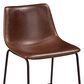 Ashley Centiar 24" Upholstered Counter Stool in Brown and Black, , large