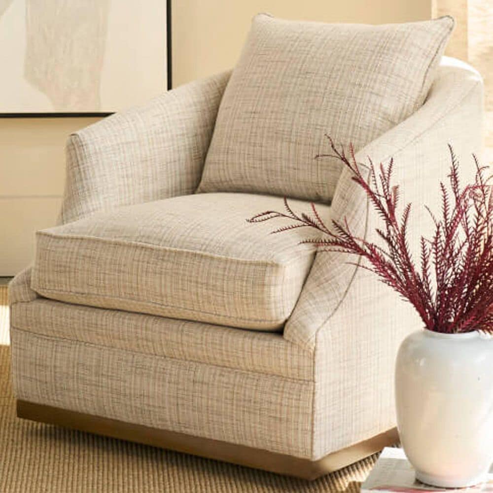 Rowe Furniture Emmerson Swivel Chair in Wheat, , large