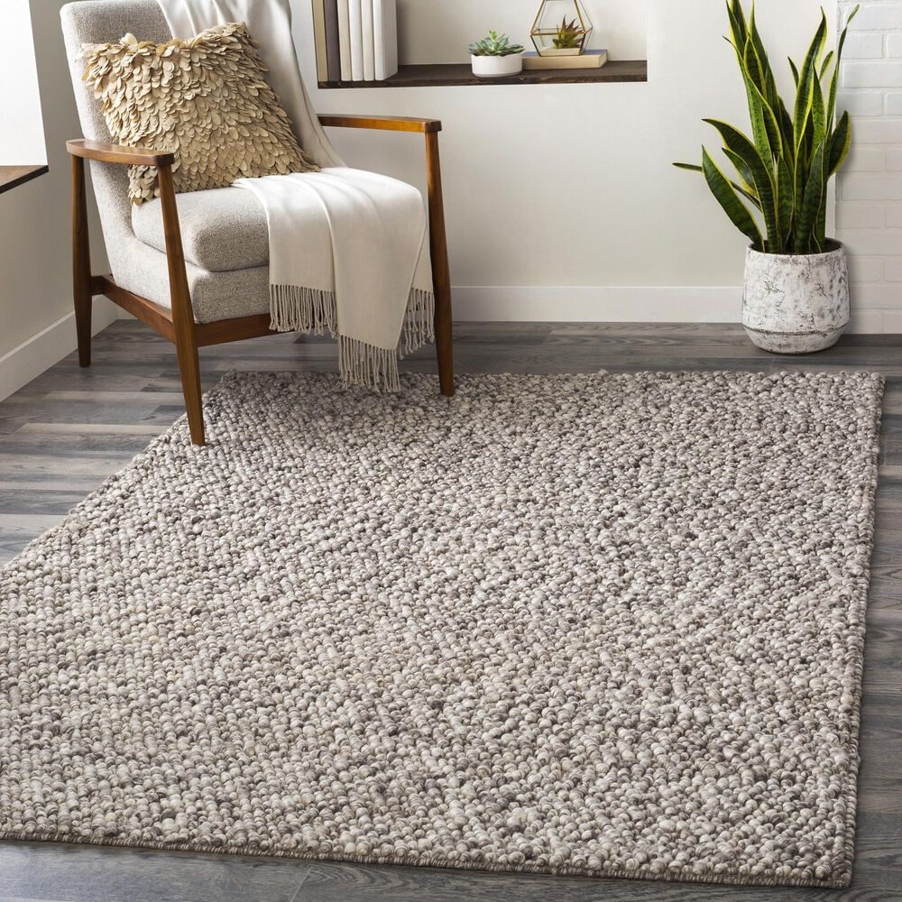 Surya Como 8&#39; x 10&#39; Charcoal and Ivory Area Rug, , large
