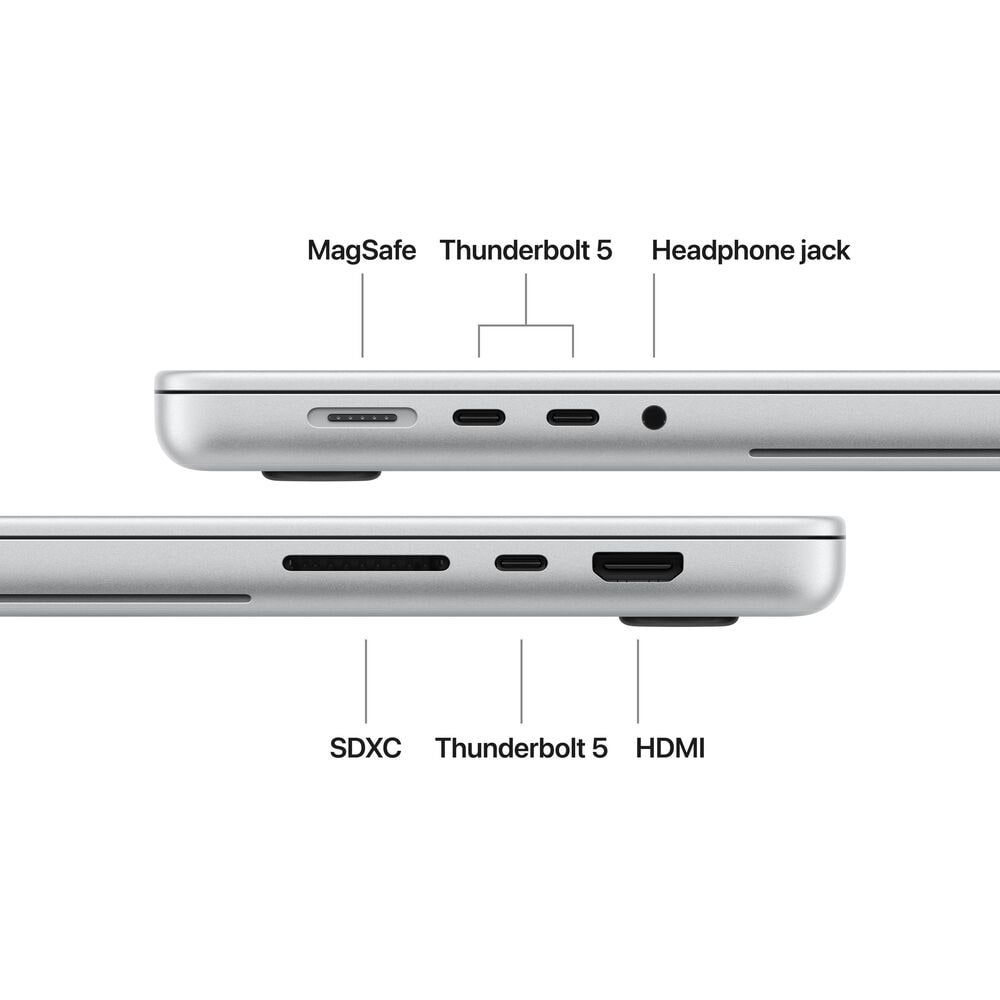 Apple MacBook Pro 16-inch with PROLED XDR display - M5 Max chip - 18-core CPU - 32-core GPU - 36GB - 2TB SSD - Silver (Latest Model) (Pre-Order), , large