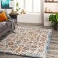 Surya Tuscany TUS-2331 Blue, Cream, Brown, Dusty Coral, Light Beige, Gray, Dark Blue and Bright Yellow 12" x 15" Area Rug, , large