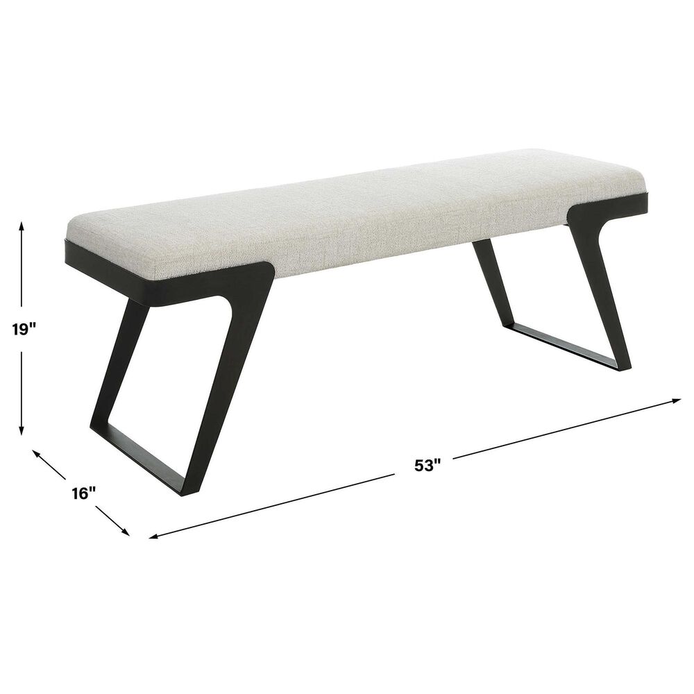 Uttermost Hover Bench in Black, , large