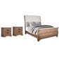 New Heritage Coventry Hall 3-Piece Queen Sleigh Bed with Two Nightstands in Pecan, , large