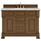 James Martin Vanities Brookfield 48" Single Bathroom Vanity in Honey Oak with 3 cm Eternal Jasmine Pearl Silestone Top, Rectangle Sink and FreePower Wireless Charger, , large