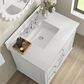 James Martin Vanities Lorelai 36" Single Vanity in Bright White with 3 cm White Zeus Quartz Top, , large