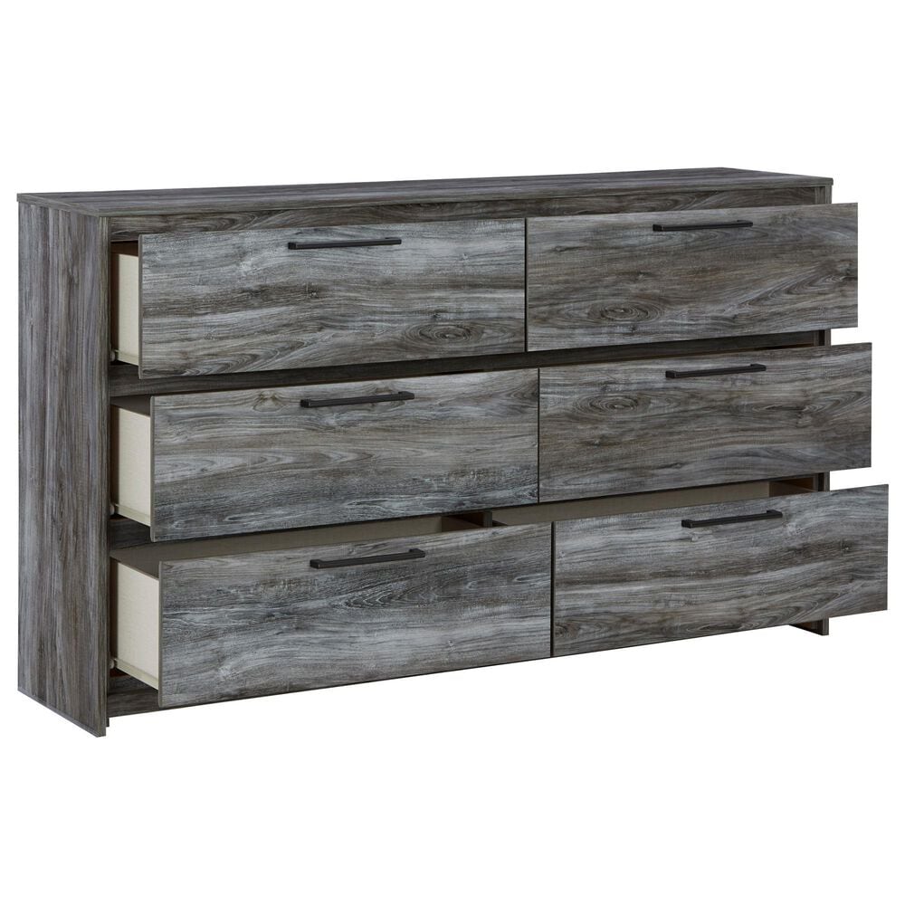 Ashley Baystorm 6 Drawer Dresser and Wide Frame Mirror in Gray, , large