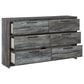 Ashley Baystorm 6 Drawer Dresser and Wide Frame Mirror in Gray, , large