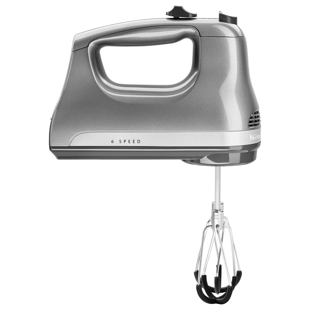 KitchenAid 6 Speed Hand Mixer with Flex Edge Beaters KHM6118 Contour Silver  KHM6118CU - Best Buy