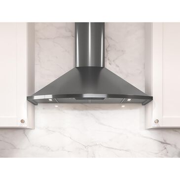 Zephyr Savona 36" Wall Mount Chimney Hood in Black Stainless Steel, , large