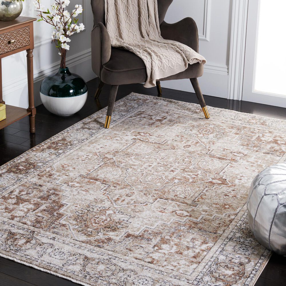 Safavieh Jasmine 5&#39;3&quot; x 7&#39;7&quot; Ivory and Beige Area Rug, , large