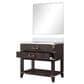 Lexora Home Norwalk 36" Single Bathroom Vanity in Brown Oak with Cultured Marble Top, Rectangular Sink and 34" Mirror, , large