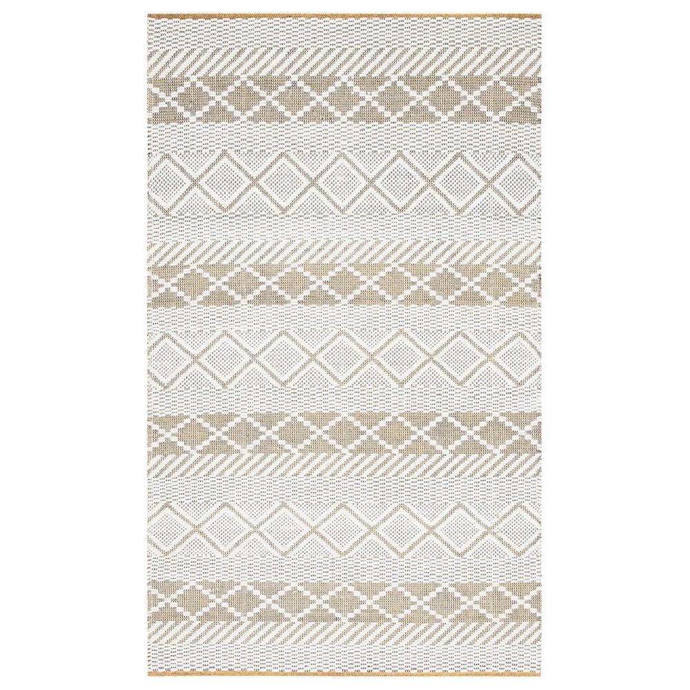 Safavieh Natura NAT854C 4" x 6" Ivory and Yellow Area Rug, , large