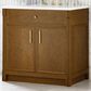 James Martin Bellshire 36" Single Bathroom Vanity in Honey Oak with 3 cm White Zeus Silestone Top and Rectangular Sink, , large