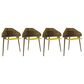 Dayton Bradley 4-Piece Sectional Cubicle Desk in Rustic Brown/Yellow, , large