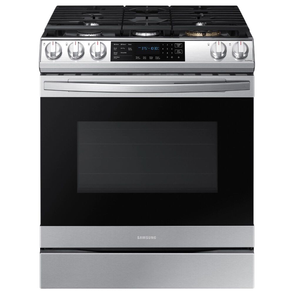 Samsung 6.0 Cu. Ft. Front Control Slide-in Gas Range with Air Fry and Wi-Fi in Stainless Steel, , large