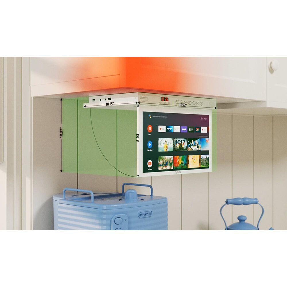 Sylvox 15.6" Smart Under TV for Kitchen in White Shop NFM