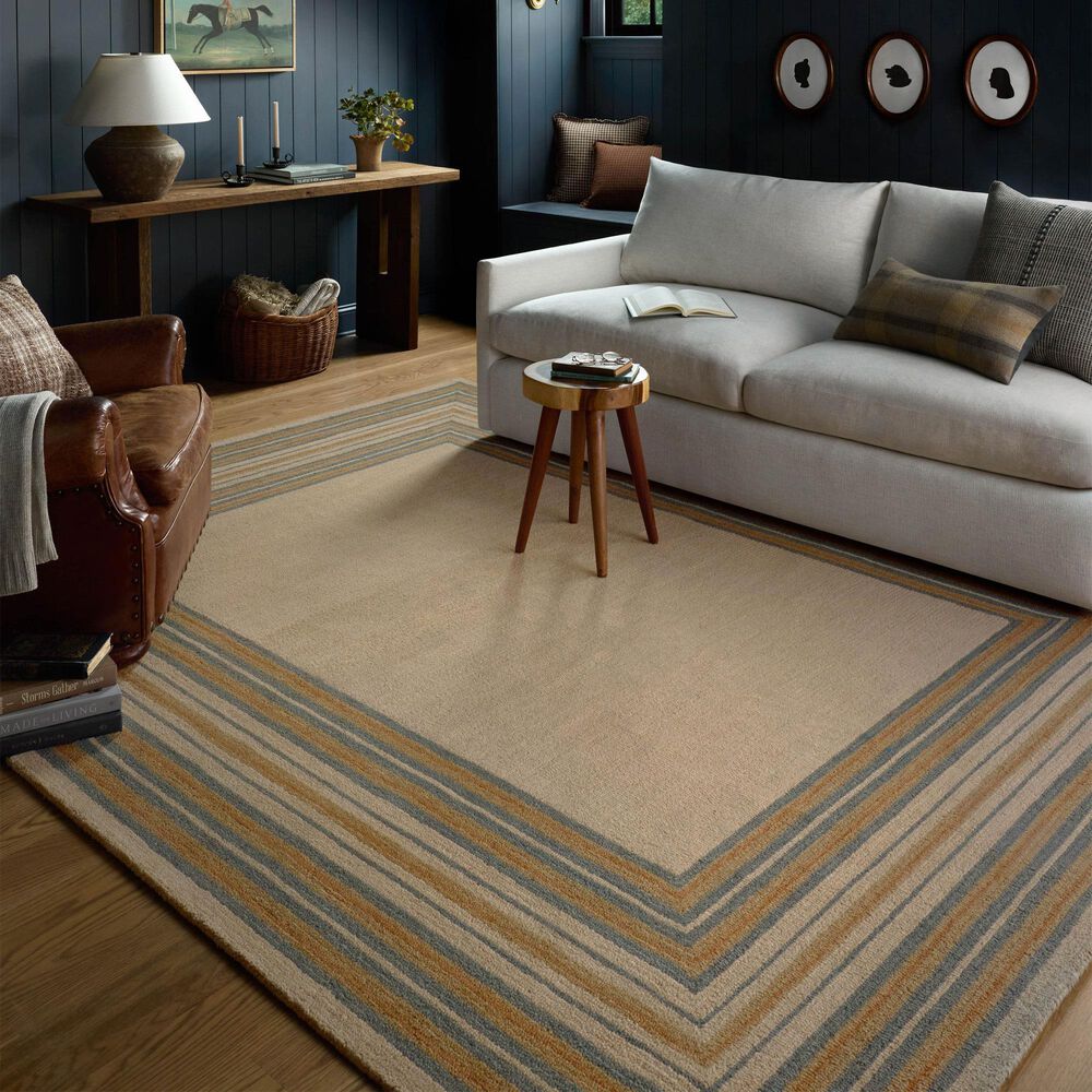 Chris Loves Julia x Loloi Alfie Natural and Multicolor 3'6" x 5'6" Area Rug, , large