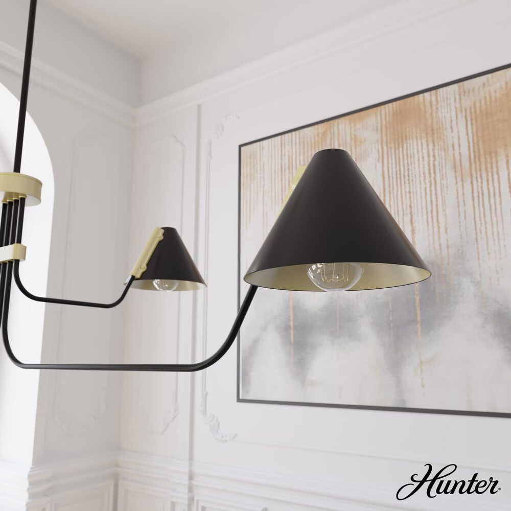 Hunter Grove Isle 4-Light Chandelier in Matte Black, , large