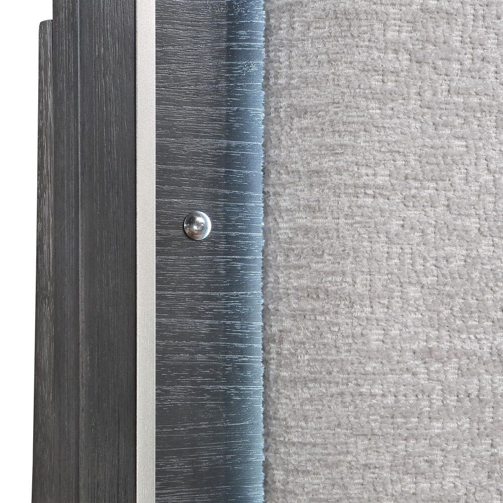 New Heritage Design Odessa King Upholstered Bed in Charcoal and Silver, , large