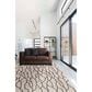 Feizy Enzo 8734F 8" x 11" Black and Taupe Area Rug, , large