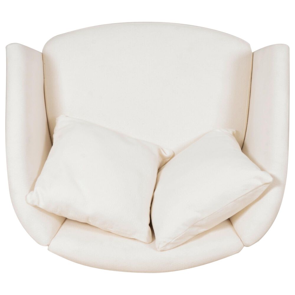 Linon Home Decor Rory Swivel Accent Chair in Off White, , large