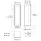 Fulgor Milano 24" Built-In Wine Cellar Column with Left Hinge in Stainless Steel and Panel Ready, , large